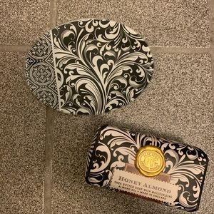 Michel Design Works Glass Soap Dish & Soap Bar NWT